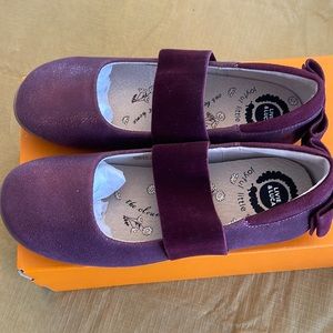 Livie&Luca, ballet flats, girl’s size 1, Burgundy Metallic Suede